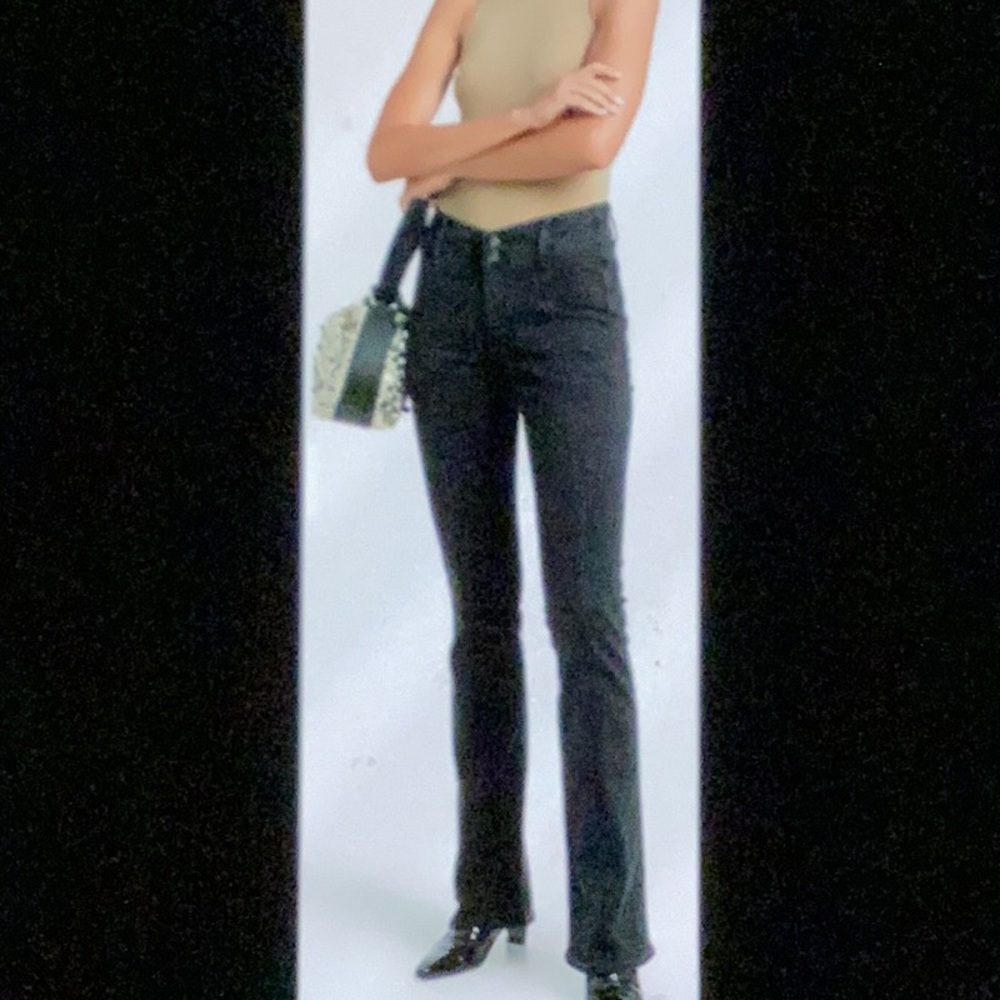 PAIGE Manhattan Charcoal High Rise Boot Cut Jeans 29